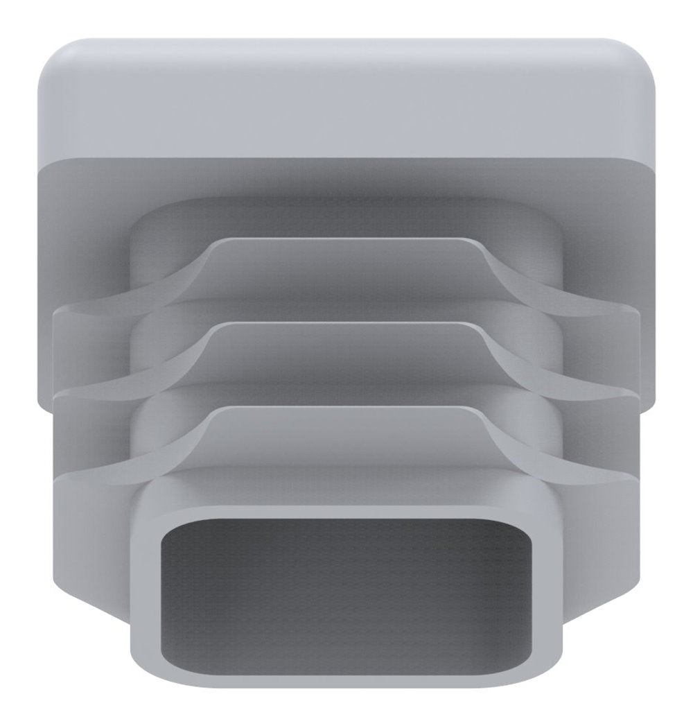 Kunststoff Einsteckkappe für Vierkantrohre 20 x 20mm mit Wandstärke 1,5-2,0mm in Grau
