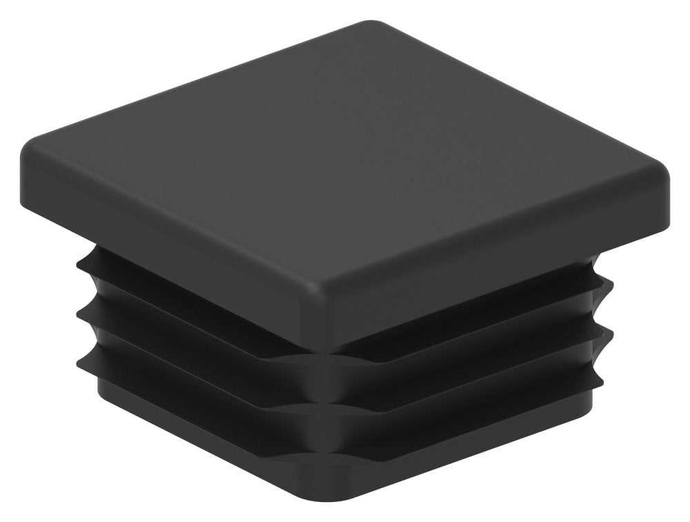 Kunststoff Einsteckkappe für Vierkantrohre 35 x 35mm mit Wandstärke 1,5-2,0mm, in Schwarz