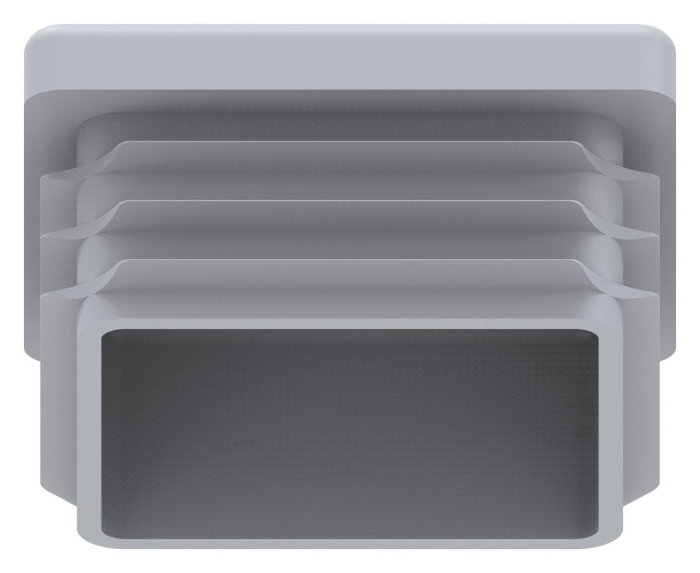 Kunststoff Einsteckkappe für Vierkantrohre 40 x 40mm mit Wandstärke 1,5-2,0mm in Grau