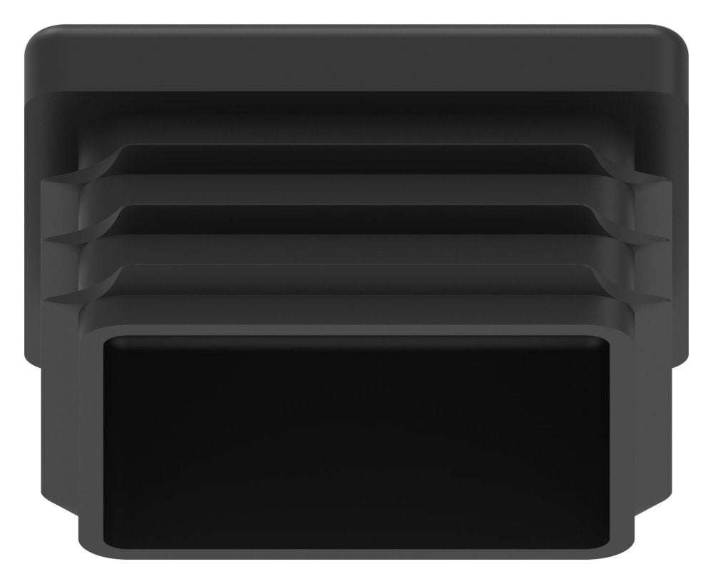 Kunststoff Einsteckkappe für Vierkantrohre 40 x 40mm mit Wandstärke 1,5-2,0mm, in Schwarz
