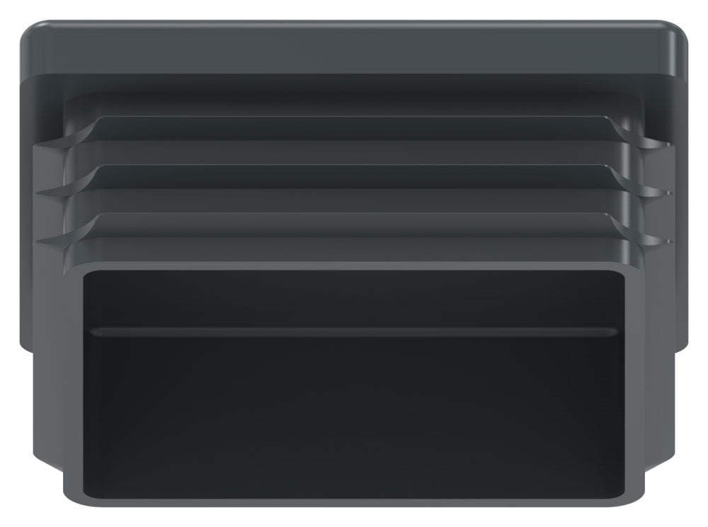 Kunststoff Einsteckkappe für Vierkantrohre 50 x 50mm mit Wandstärke 1,0-2,5mm, in Anthrazitgrau