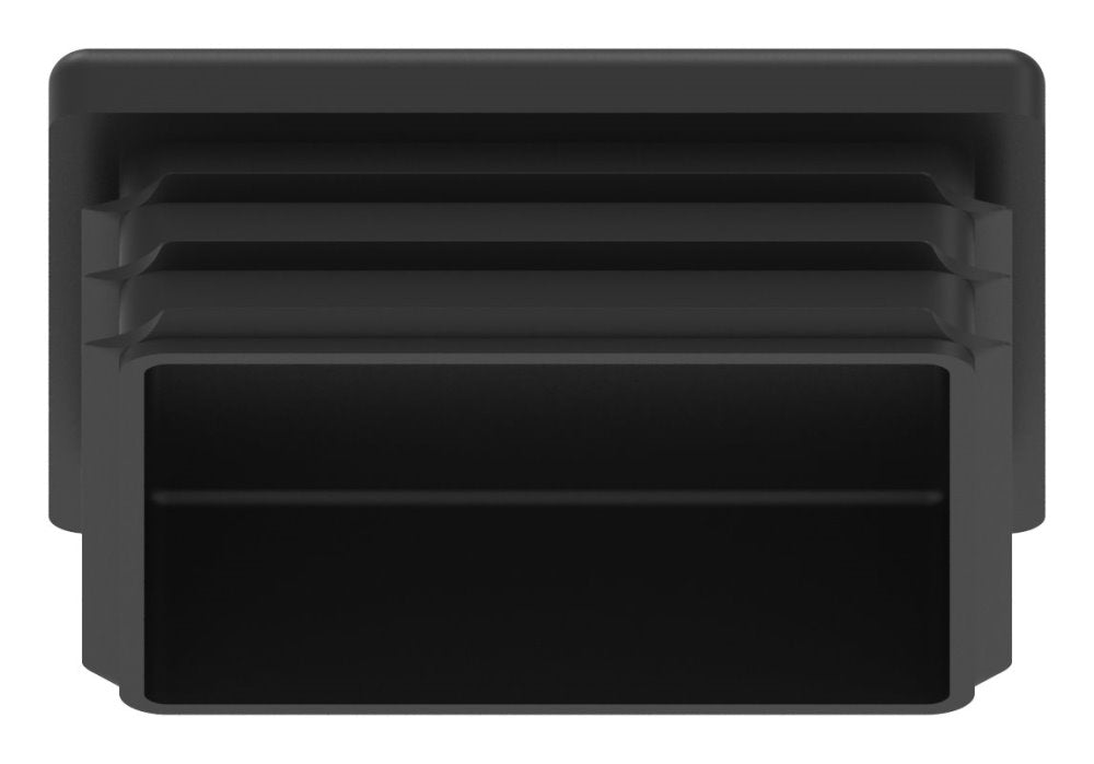 Kunststoff Einsteckkappe für Vierkantrohre 60 x 60mm mit Wandstärke 3,0mm, in Schwarz