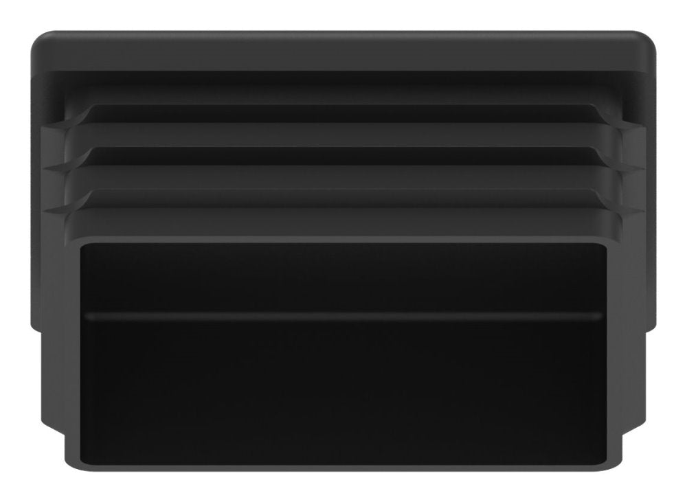Kunststoff Einsteckkappe für Vierkantrohre 60 x 60mm mit Wandstärke 1,5-2,0mm, in Schwarz
