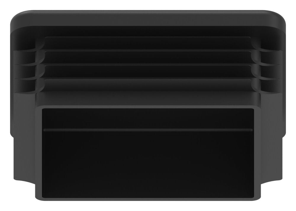 Kunststoff Einsteckkappe für Vierkantrohre 80 x 80mm mit Wandstärke 2,0-4,0mm, in Schwarz