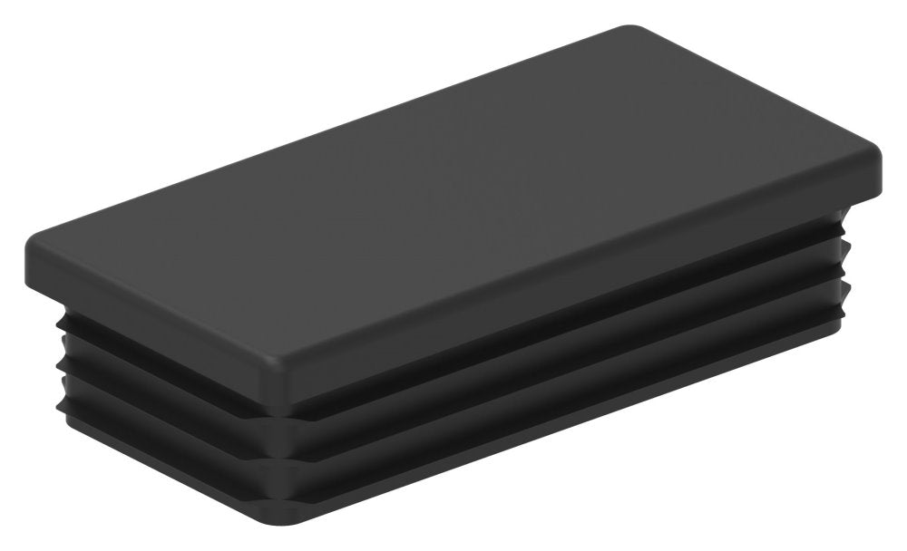 Kunststoff Einsteckkappe für Rechteckrohre 80 x 40mm mit Wandstärke 3,0mm, in Schwarz