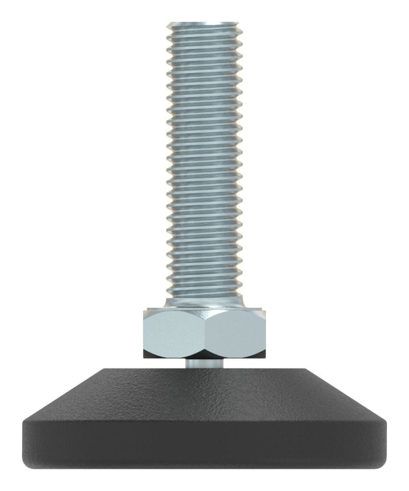 Stellfuß aus Kunststoff, M8 x 30, mit Justierschraube, mit Fuß ø 38mm