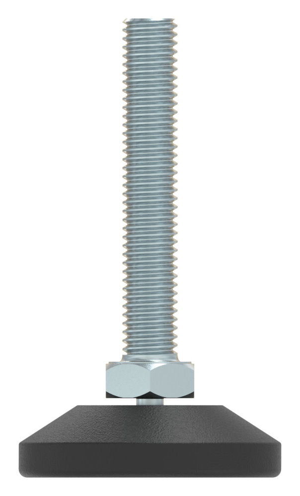 Stellfuß aus Kunststoff, M8 x 50, mit Justierschraube, mit Fuß ø 38mm