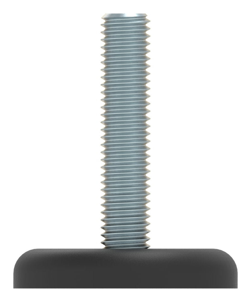 Stellfuß aus Kunststoff, M10 x 47, mit Bodenausgleichschraube, mit Fuß ø 45mm