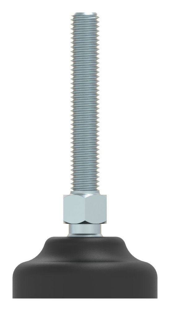 Schwerlast-Maschinenfuß mit Kugelgelenk, M8 x 50, mit Fuß ø 40mm