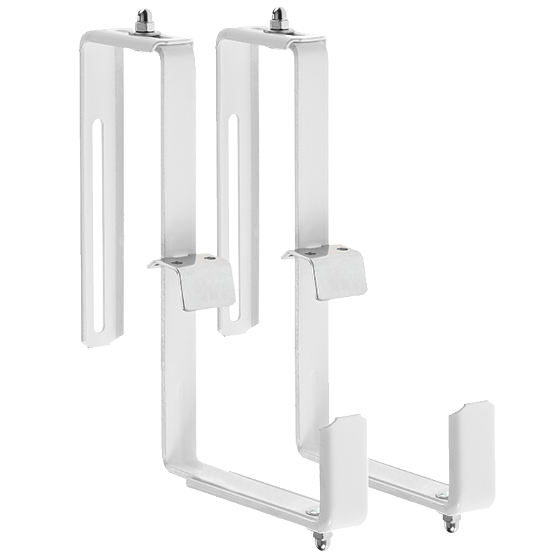 Blumenkastenhalter, weiß, 2 - fach Variante, B: 22cm / H: 21cm, 1 Paar
