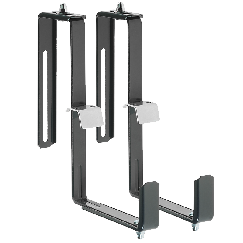 Blumenkastenhalter, grau, 2 - fach Variante, B: 22cm / H: 21cm, 1 Paar