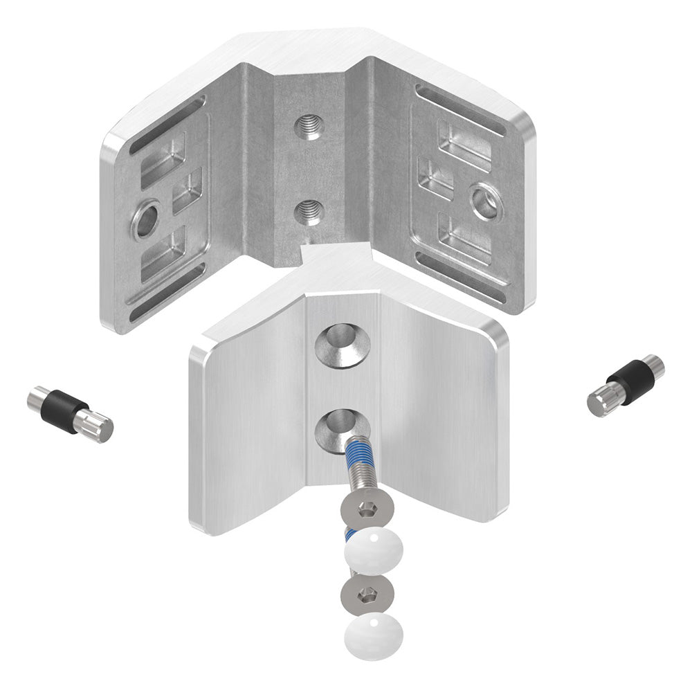 Glasverbindungsklemme Modell 24 (Ecke), für Glasstärke 1,5 - 12,76mm