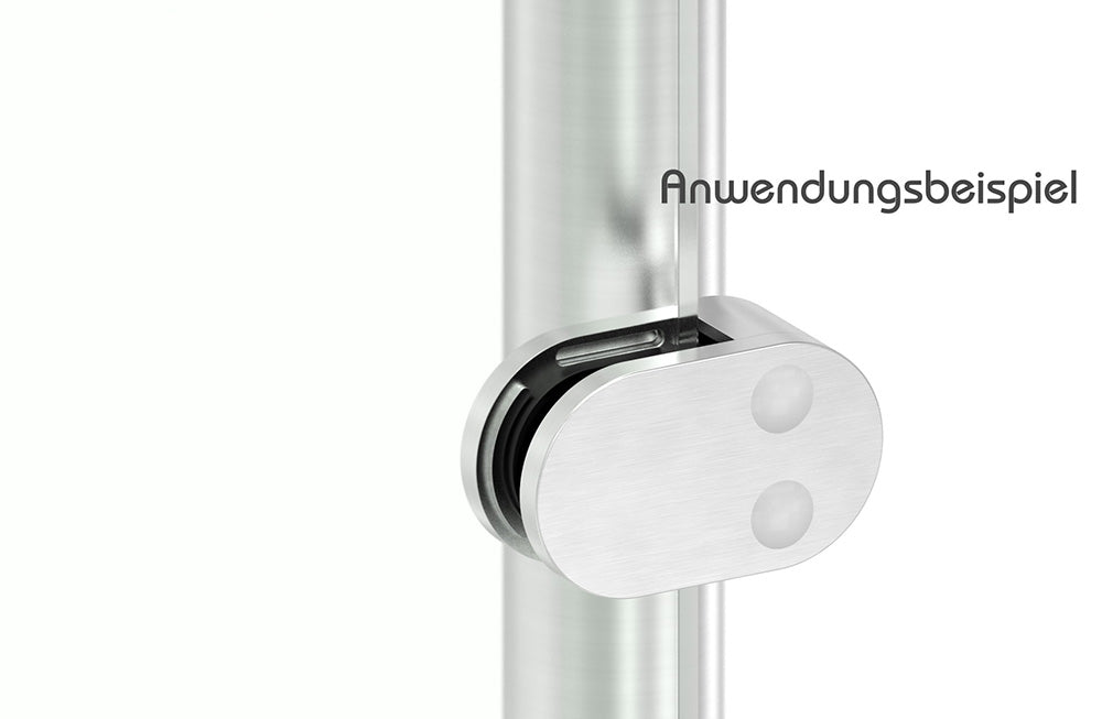 Sichtschutzklemme Modell 25 (Endklemme), Glas einseitig, flacher Anschluss, für Glasstärke 1,5 - 12,76mm