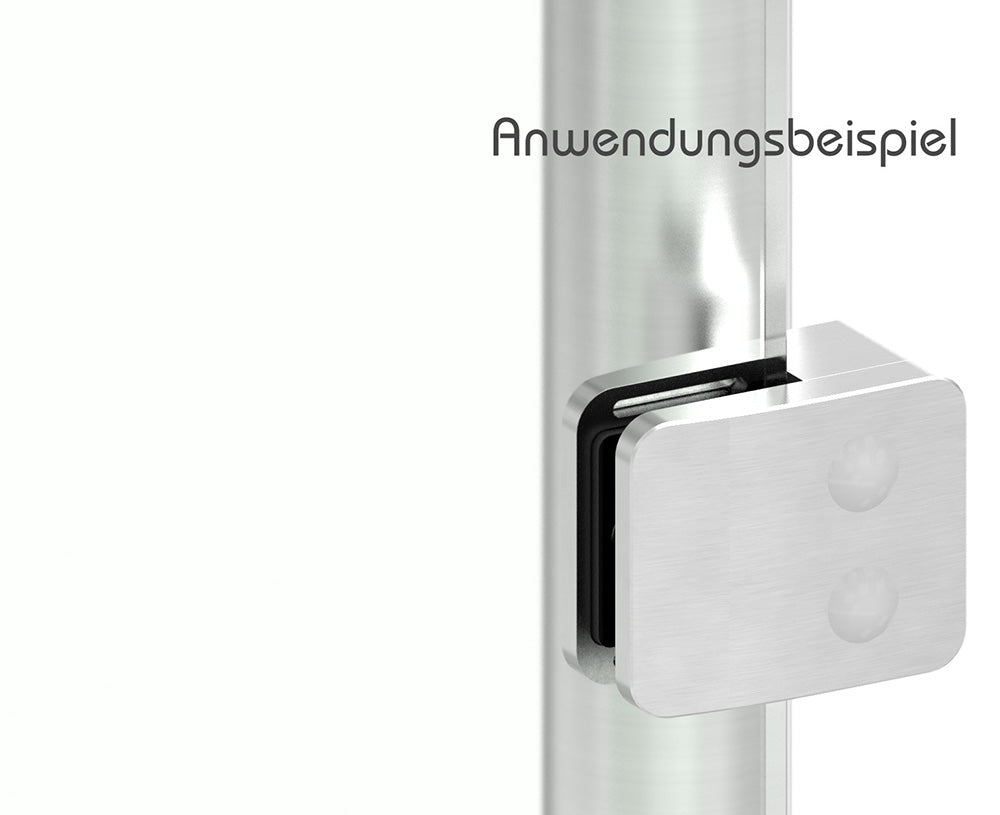 Sichtschutzklemme Modell 26 (Endklemme), Glas einseitig, flacher Anschluss, für Glasstärke 1,5 - 12,76mm