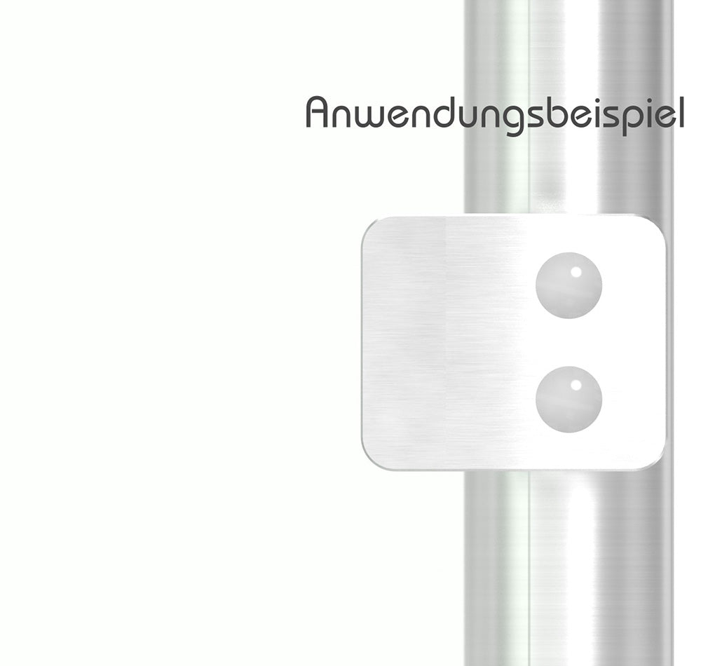 Sichtschutzklemme Modell 26 (Endklemme), Glas einseitig, flacher Anschluss, für Glasstärke 1,5 - 12,76mm