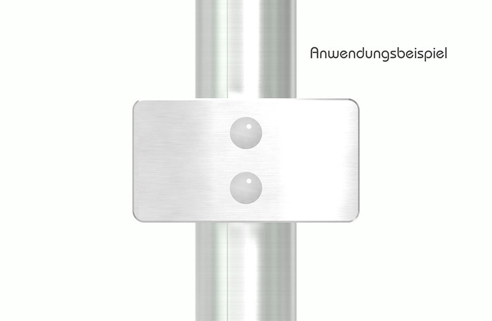 Sichtschutzklemme Modell 26 (Mittelklemme), Glas beidseitig, flacher Anschluss, für Glasstärke 1,5 - 12,76mm