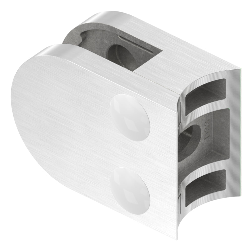 Glasklemme Modell 32, Anschluss für ø 33,7mm Rohr, für Glasstärke 1,5 - 10,76mm