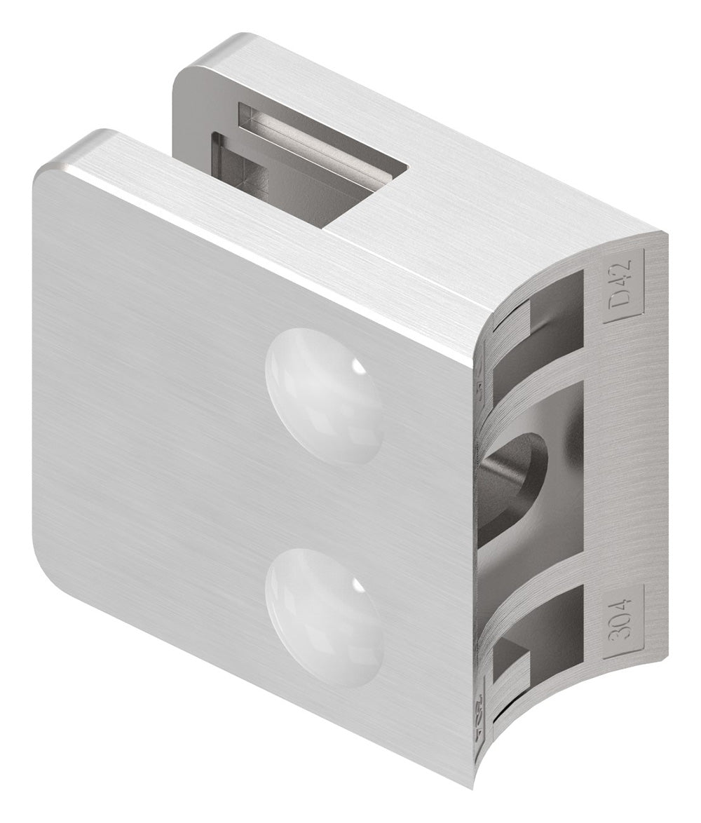 Glasklemme Modell 31, Anschluss für ø 33,7mm Rohr, für Glasstärke 1,5 - 10,76mm