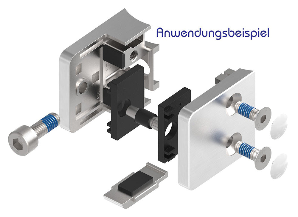 Glasklemme Modell 31, Anschluss für ø 48,3mm Rohr, für Glasstärke 1,5 - 10,76mm
