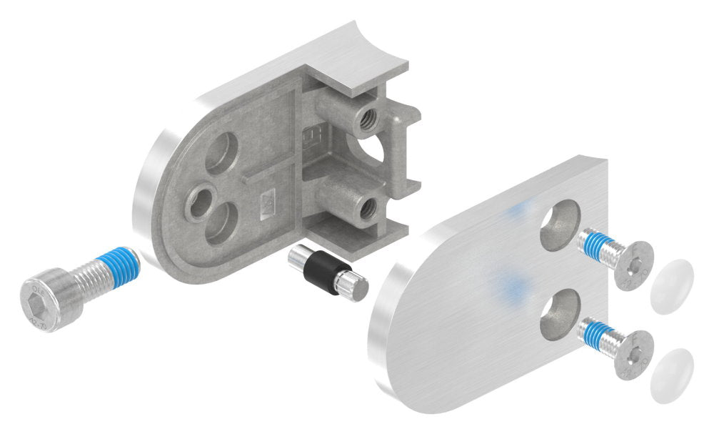Glasklemme Modell 32, Anschluss für ø 42,4mm Rohr, für Glasstärke 1,5 - 10,76mm