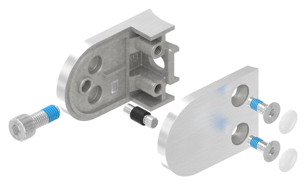 Glasklemme Modell 32, Anschluss für ø 60,3mm Rohr, für Glasstärke 1,5 - 10,76mm