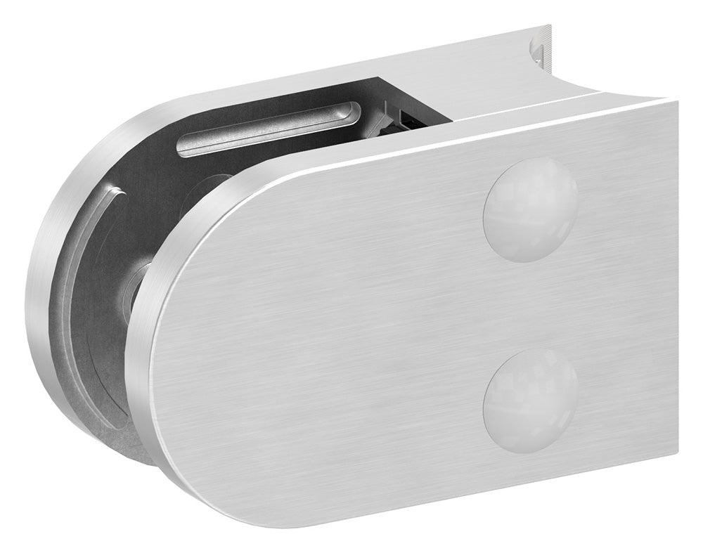 Glasklemme Modell 38, Anschluss für ø 33,7mm Rohr, für Glasstärke 1,5 - 12,76mm