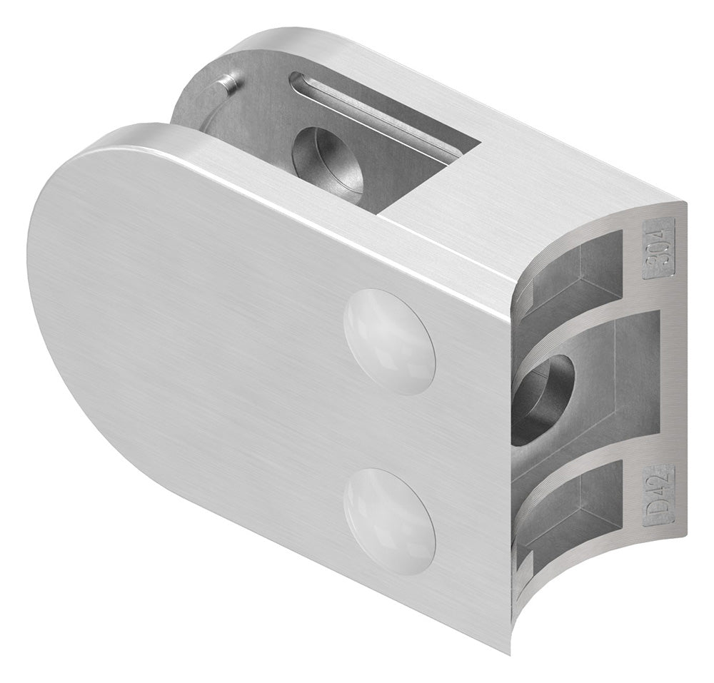 Glasklemme Modell 38, Anschluss für ø 42,4mm Rohr, für Glasstärke 1,5 - 12,76mm