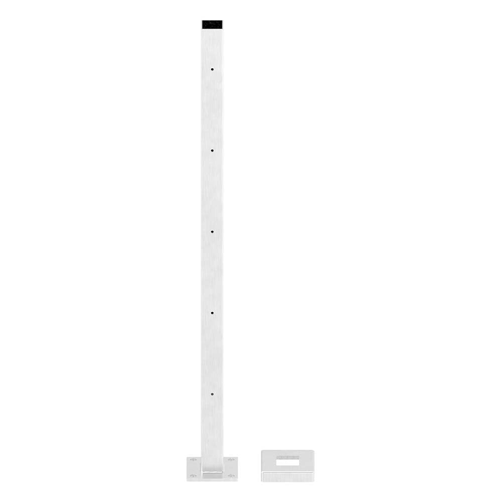 Vierkantpfosten zur Bodenmontage 40 x 40mm, L= 880mm mit 5x Gewinde für Stabhalter