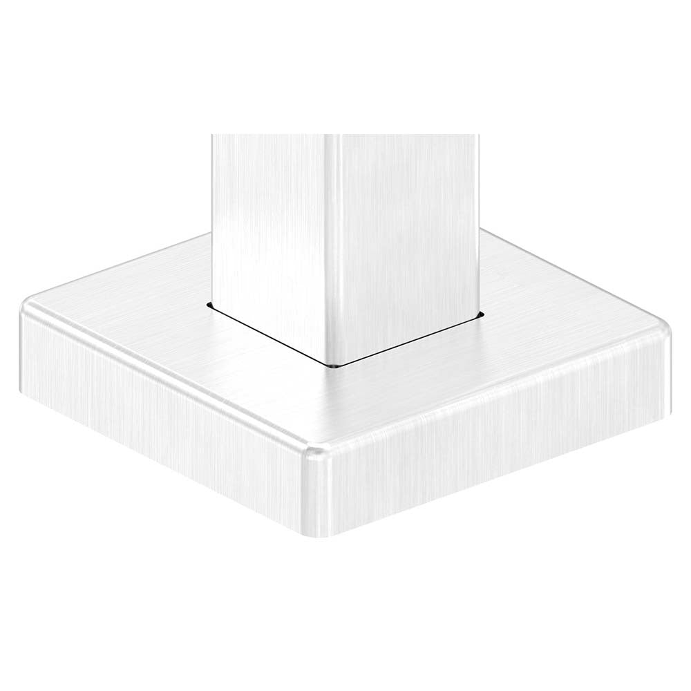Vierkantpfosten zur Bodenmontage 40 x 40mm, L= 880mm mit 5x Gewinde für Stabhalter
