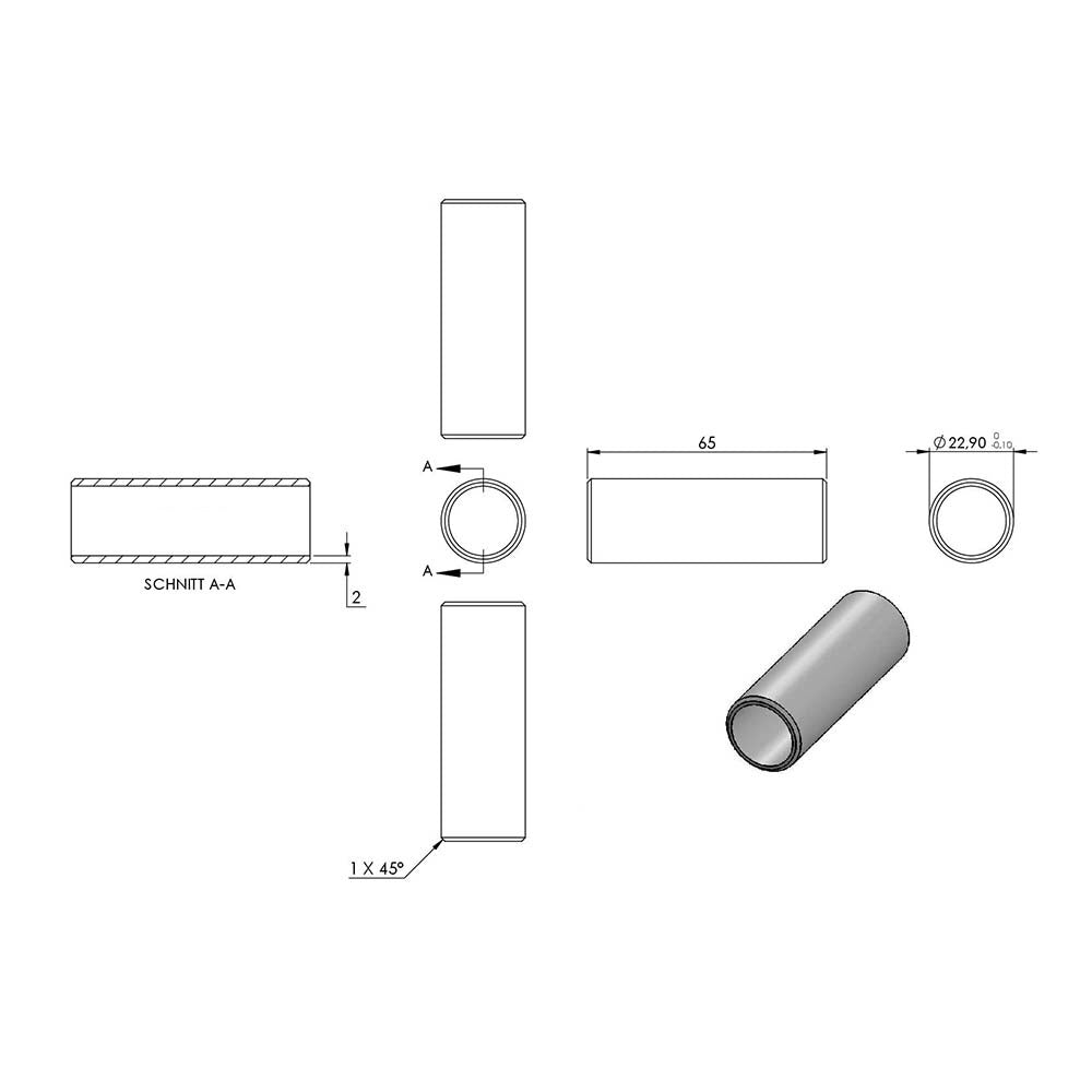 Verbindungshülse zum Einstecken und Kleben, für Rohr 26,9 x 2,0mm