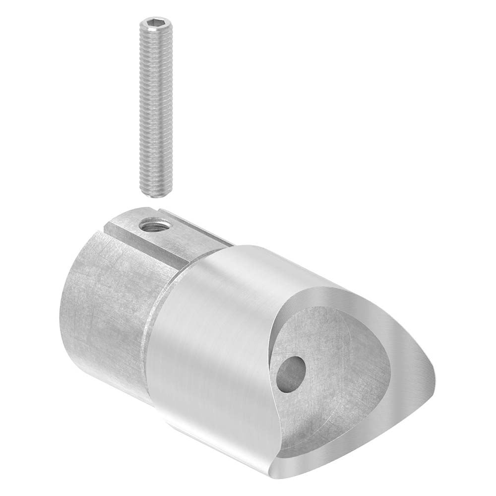 Anschlussstück 90° mit Klemmschraube, für Rohr 48,3 x 2,5mm an Rohr 48,3mm