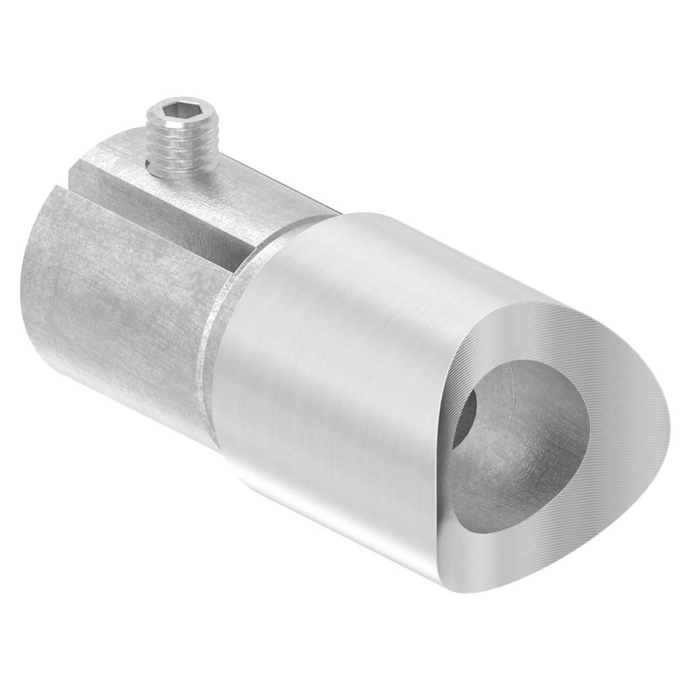 Anschlussstück 90° mit Klemmschraube, für Rohr 33,7 x 2,0mm an Rohr 42,4mm