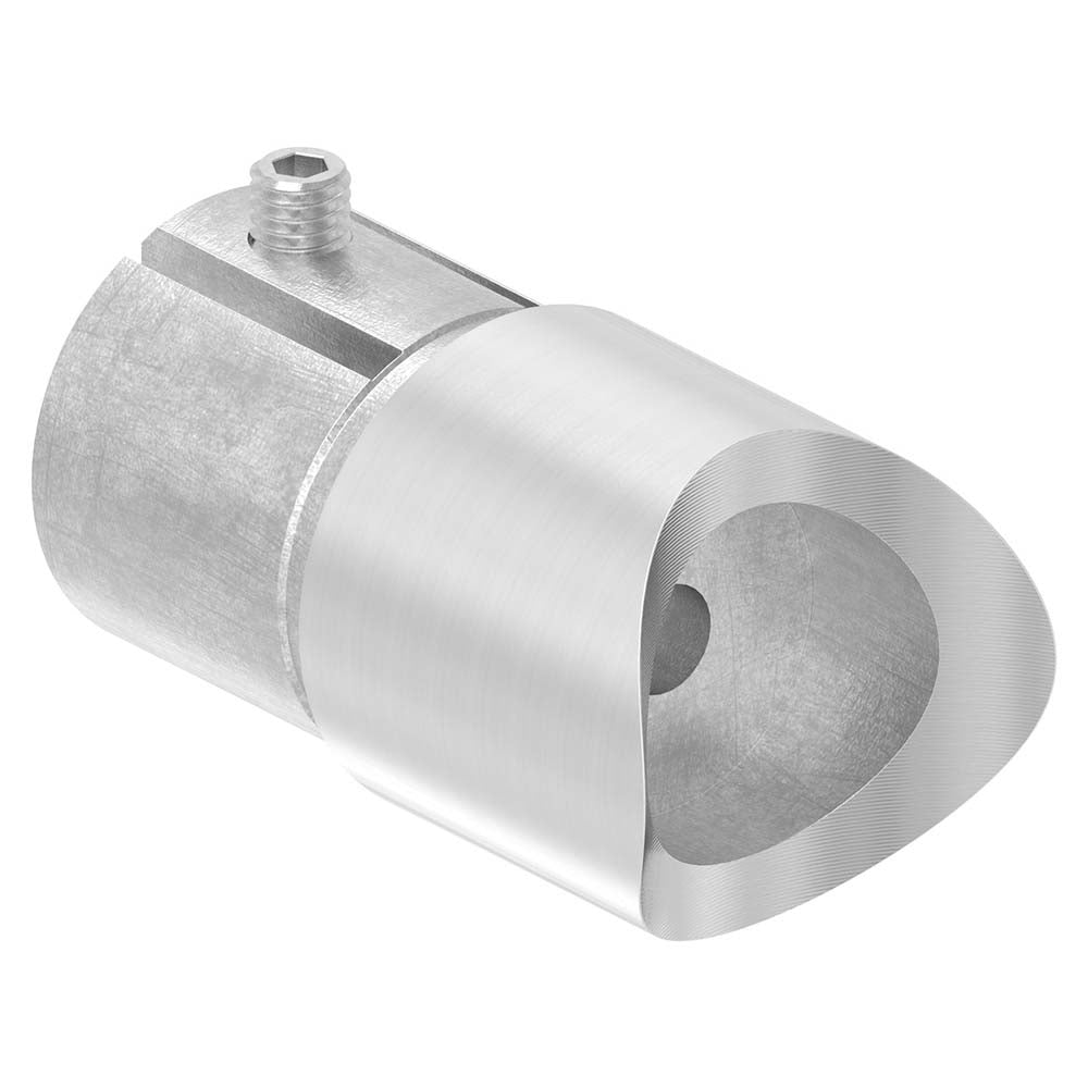 Anschlussstück 90° mit Klemmschraube, für Rohr 42,4 x 2,0mm an Rohr 48,3mm