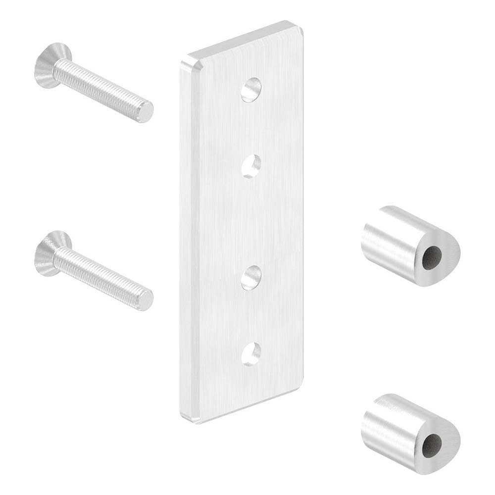 Wandhalter für Geländerpfosten, Platte 165 x 60 x 10mm, für Rohr ø 42,4mm