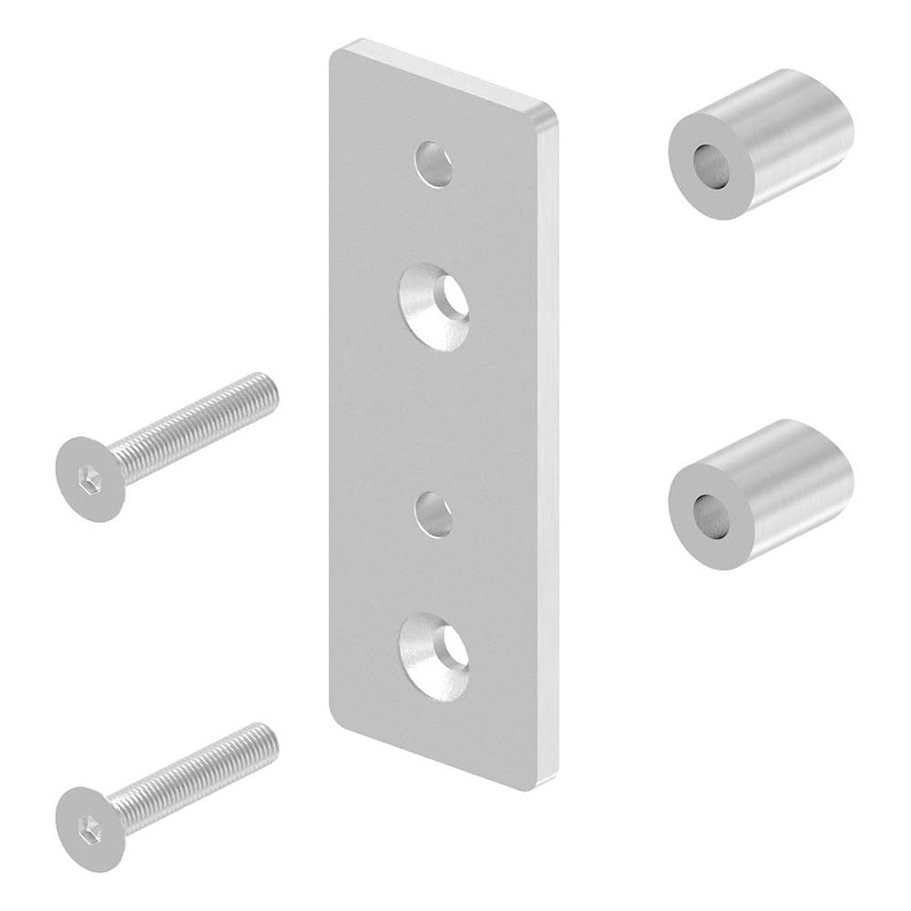 Wandhalter für Geländerpfosten, Platte 165 x 60 x 10mm, für Rohr ø 42,4mm