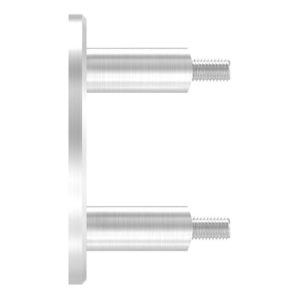 Wandanker mit M10 x 70 Schrauben für Geländerpfosten, Platte 120 x 8mm, für 42,4mm Rohr