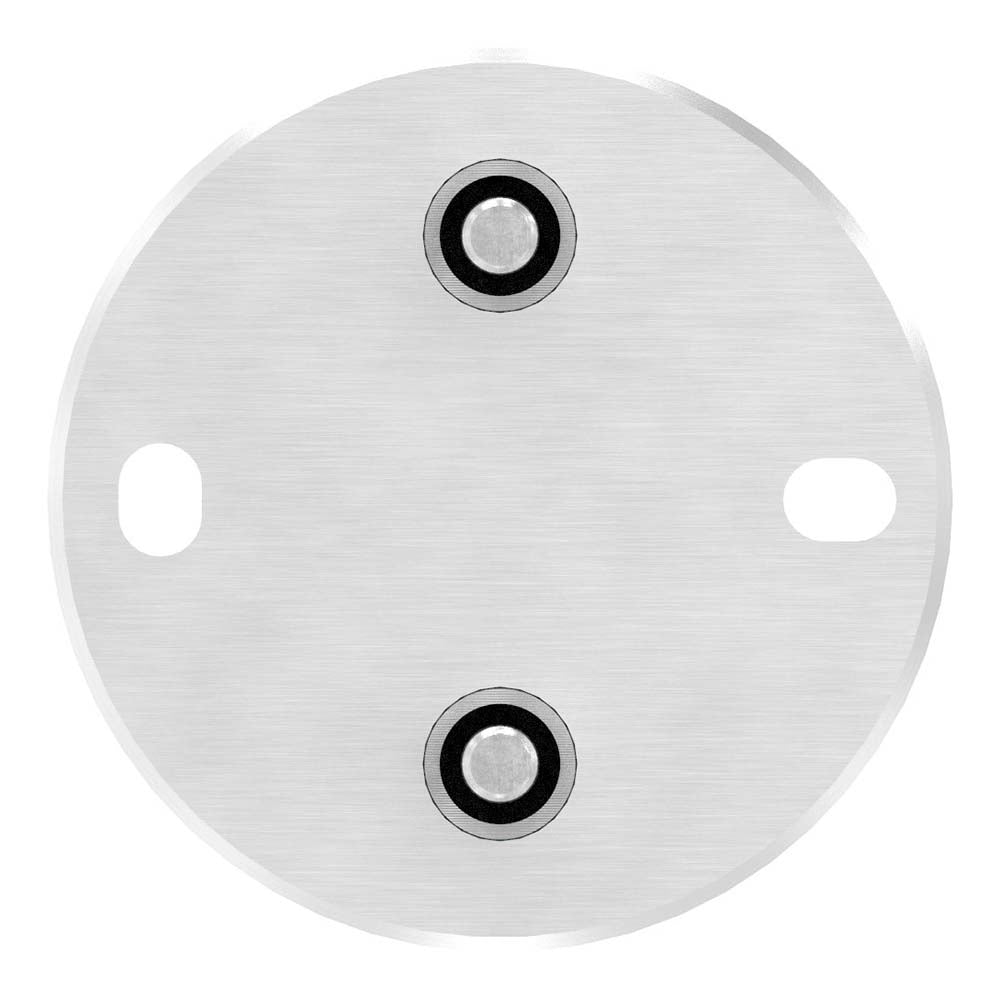 Wandanker mit M10 x 70 Schrauben für Geländerpfosten, Platte 120 x 8mm, für 42,4mm Rohr