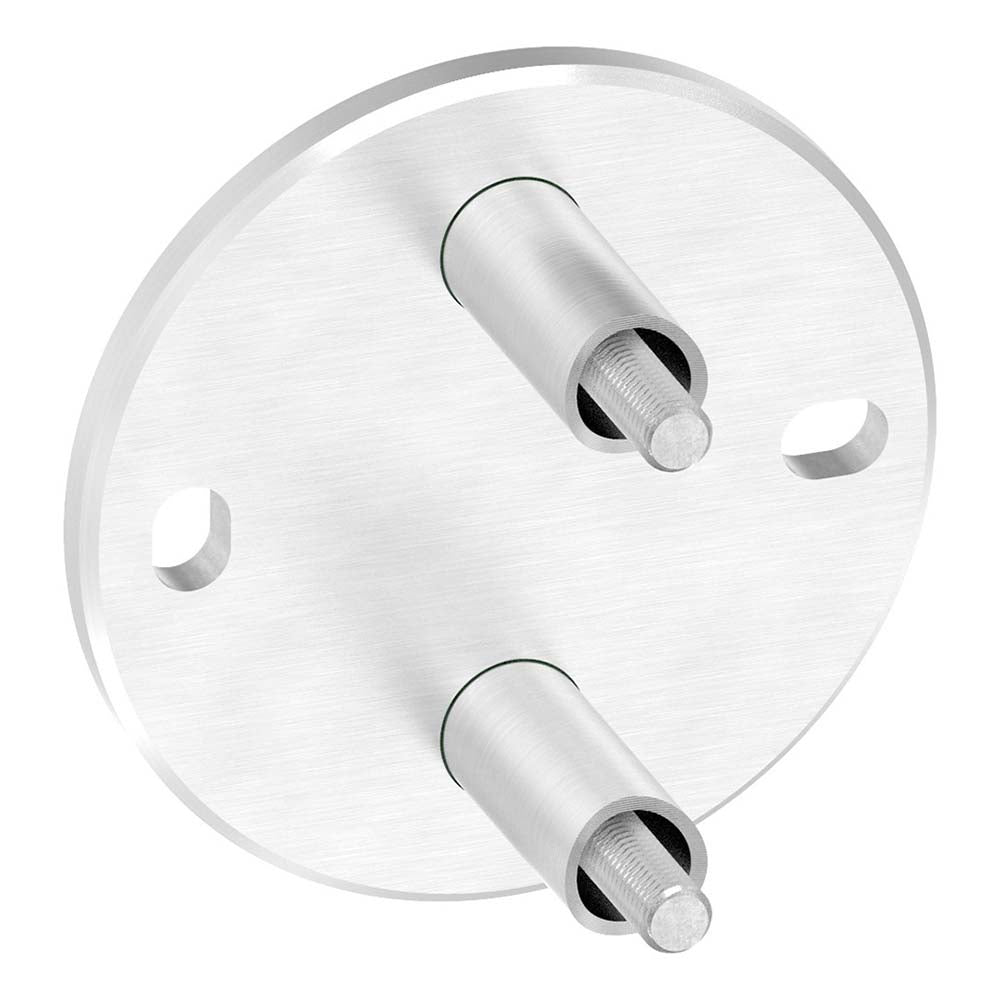 Wandanker mit M10 x 70 Schrauben für Geländerpfosten, Platte 120 x 8mm, für 42,4mm Rohr