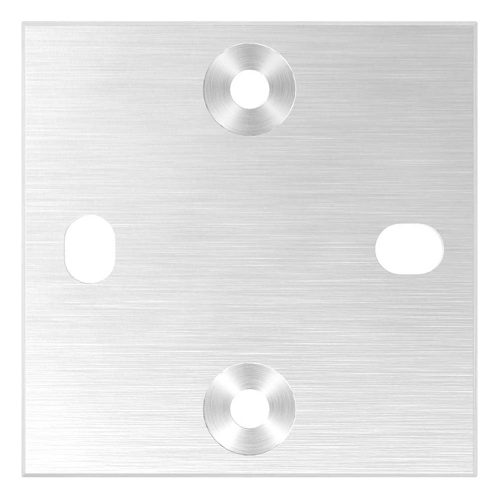 Grundplatte für Wandhalter, 100 x 100 x 6mm mit Fase