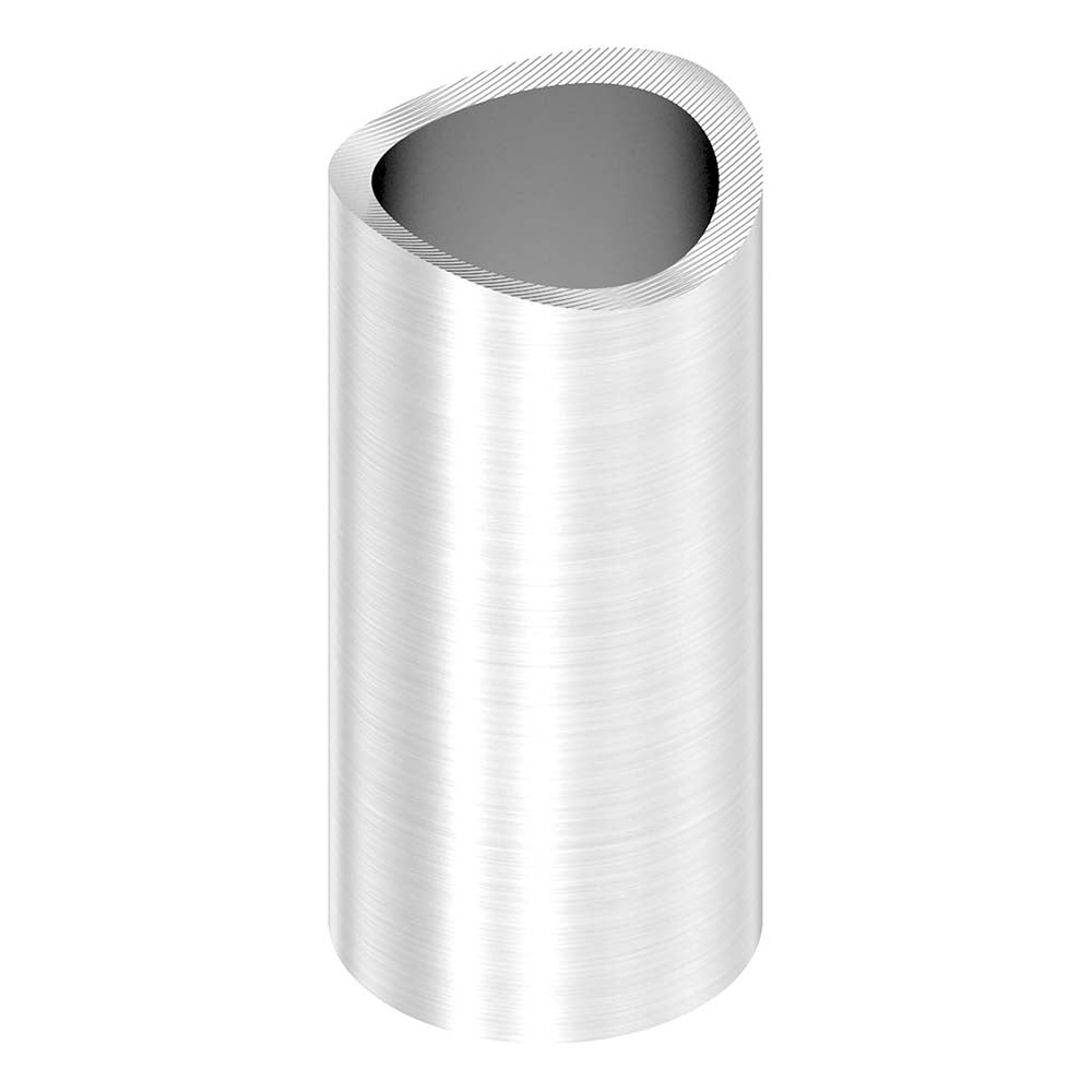 Distanzhülse ø 20 x 2mm, Länge 40mm, einseitig ausgefräst für Rohr ø 42,4mm