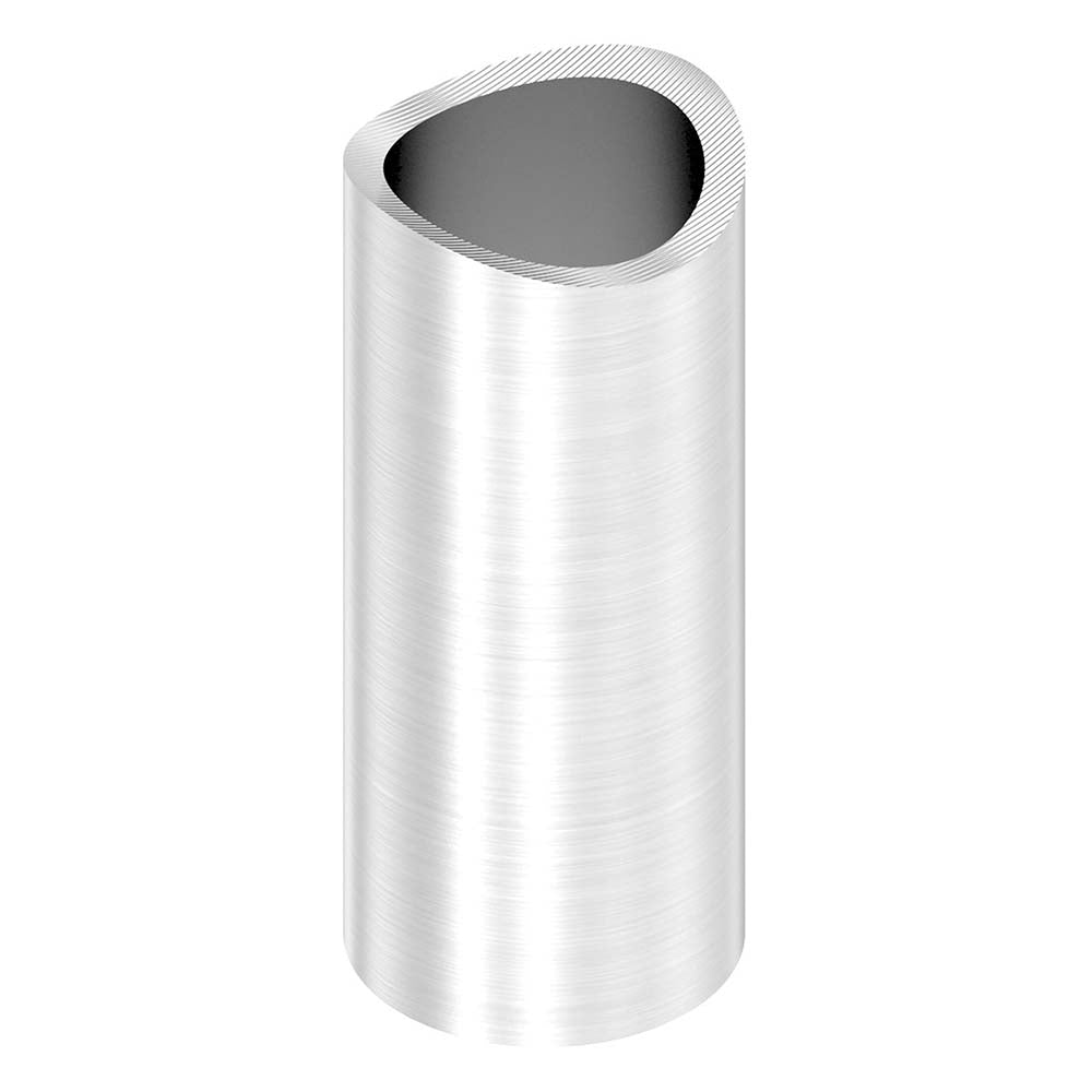 Distanzhülse ø 20 x 2mm, Länge 45mm, einseitig ausgefräst für Rohr ø 42,4mm