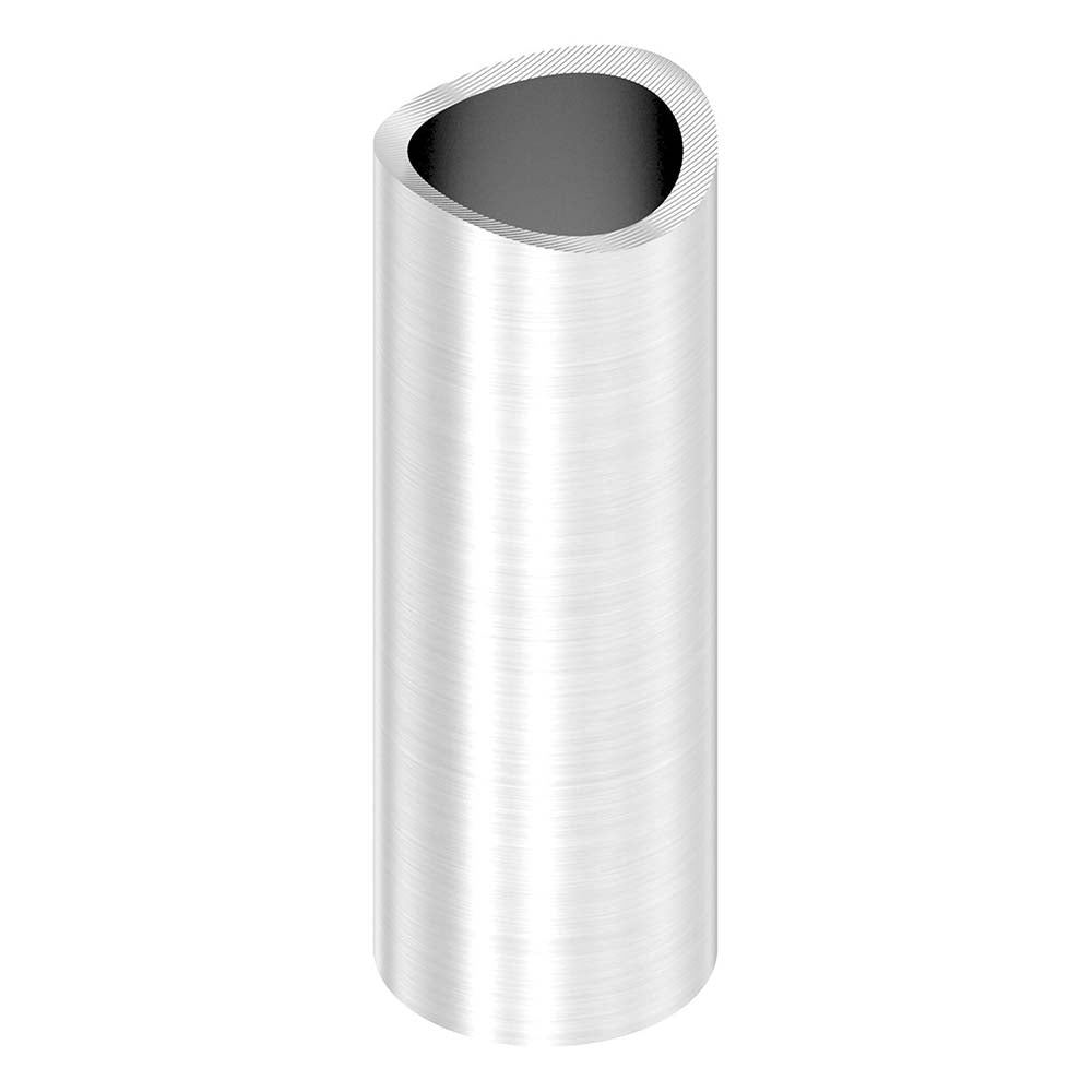 Distanzhülse ø 20 x 2mm, Länge 55mm, einseitig ausgefräst für Rohr ø 42,4mm