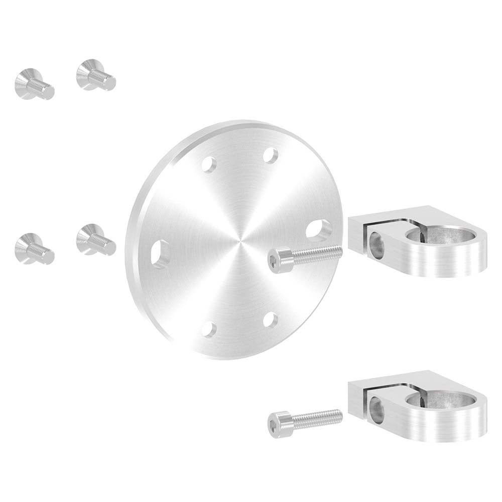 Wandanker zum Spannen, mit Platte 120 x 10mm, für 33,7mm Rohr