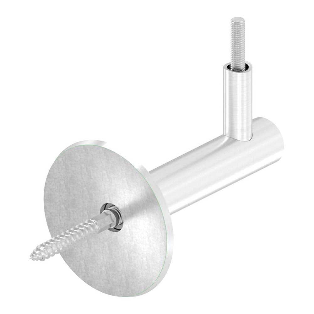 Handlaufhalter zur Wandbefestigung mit verschraubter Ronde 68 x 5mm, mit M6 Senkkopfschraube, inkl. M8x80mm Stockschraube