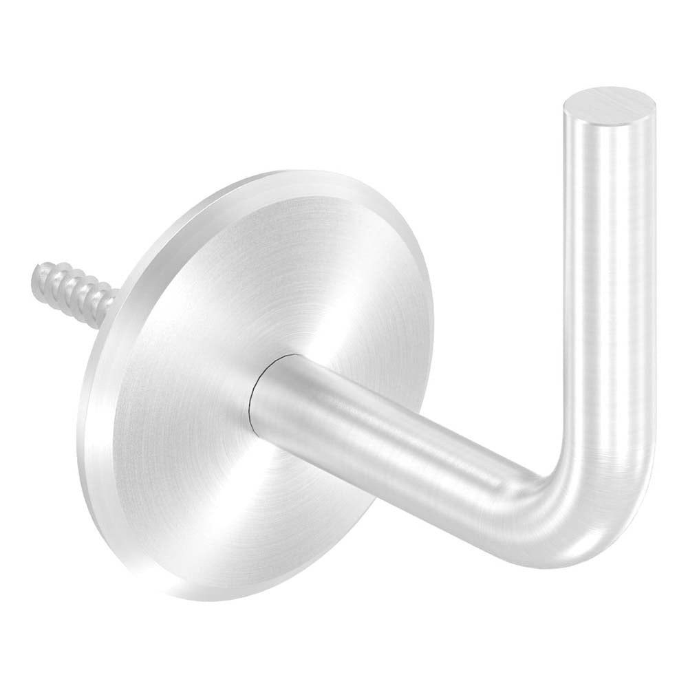 Handlaufhalter zur Wandbefestigung mit verschraubter Ronde flach 70 x 5mm, mit M8 Innengewinde inkl. M8 x 80mm Stockschraube, zum Anschweißen