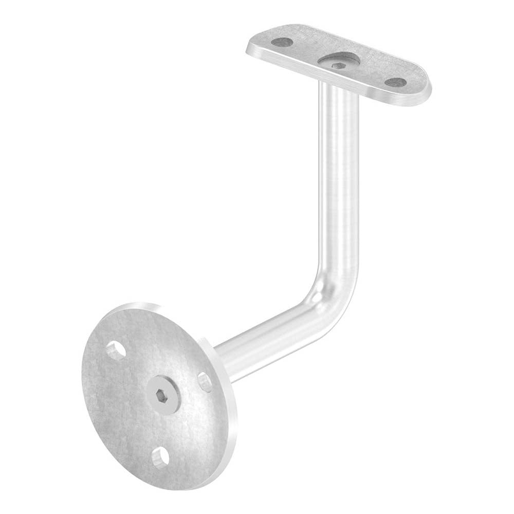 Handlaufhalter zur Wandbefestigung mit verschrauber Ronde 58 x 4mm, für Rohr ø 42,4mm