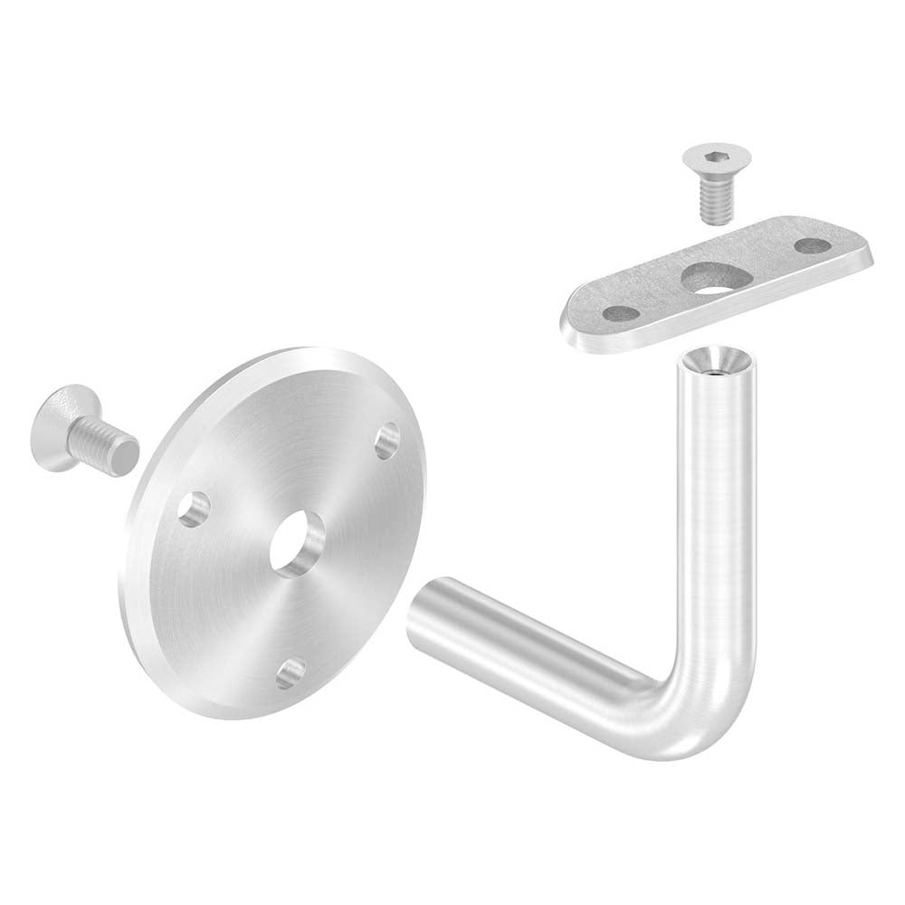 Handlaufhalter zur Wandbefestigung mit verschrauber Ronde 68 x 5mm, für Rohr ø 42,4mm