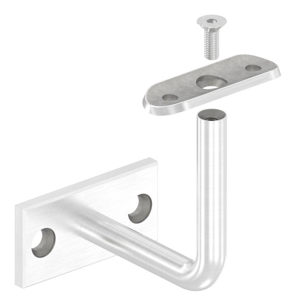 Handlaufhalter zur Wandbefestigung mit verschweißter Ronde 70 x 35 x 6mm, für Rohr ø 42,4mm