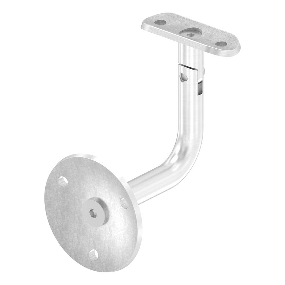 Handlaufhalter flexibel zur Wandbefestigung mit verschrauber Ronde 68 x 5mm, für Rohr ø 42,4mm