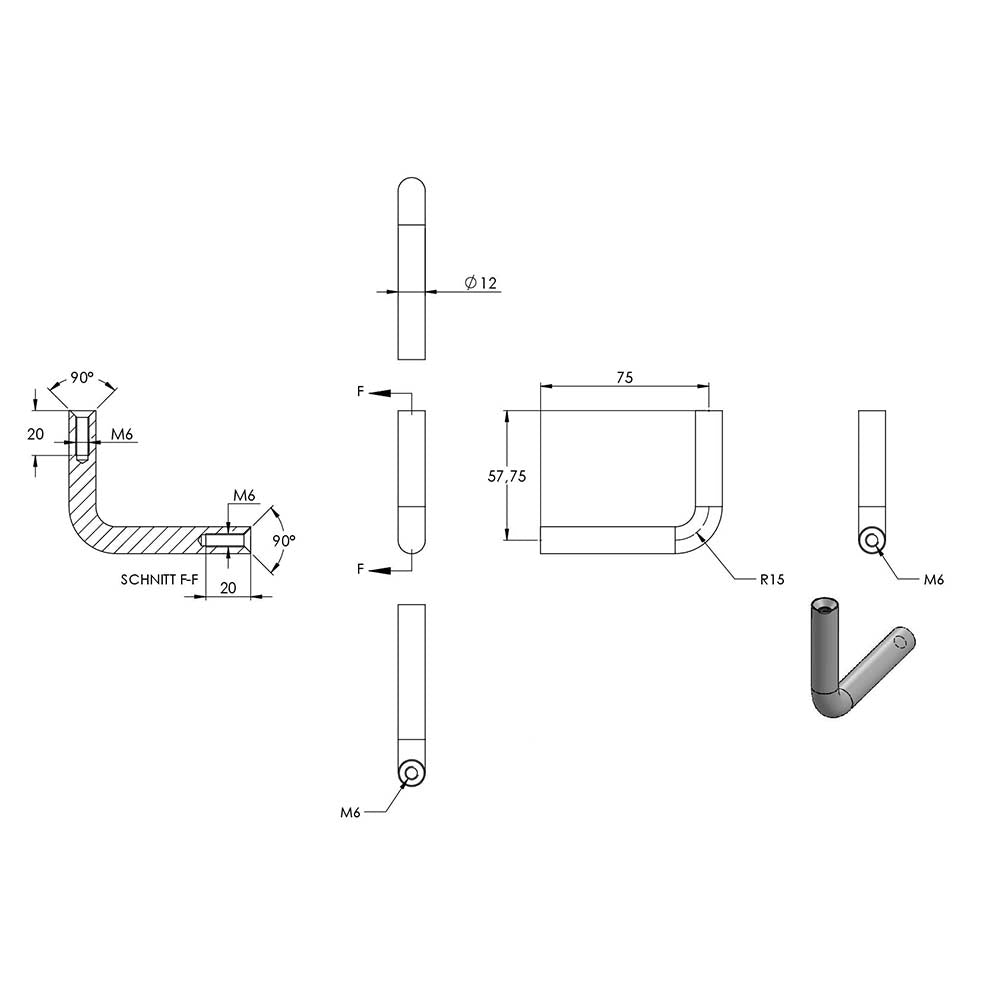 Handlaufhalter zur Wandbefestigung mit verschraubter Ronde 70 x 6mm, mit Kugelring für Rohr ø 33,7mm